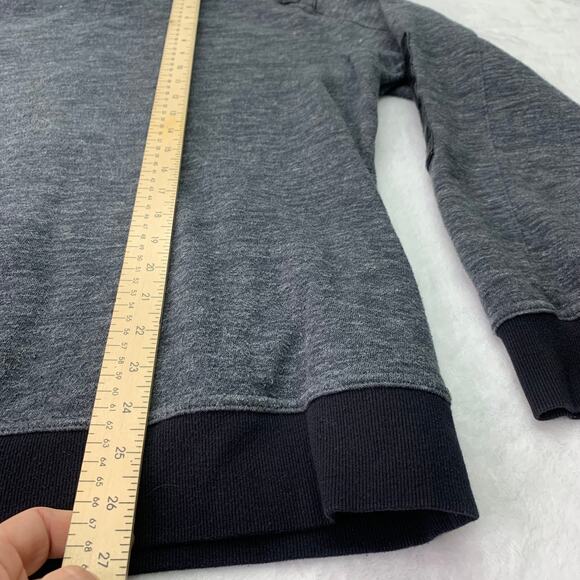 Rock & Republic Mens XL Gray Black Moto Sleeve Sweatshirt Hoodie Full Zip Jacket - Picture 8 of 8